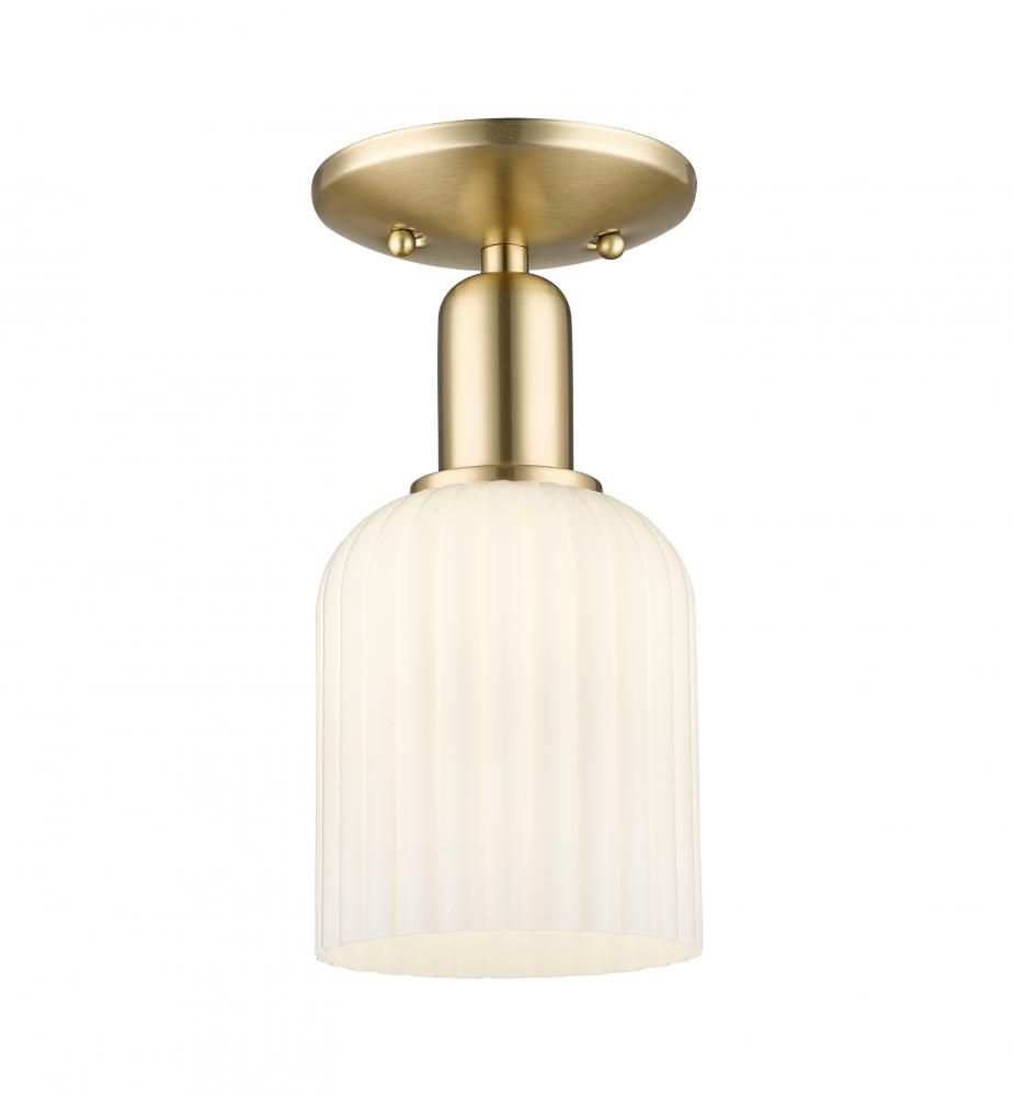 Bridal Veil - 1 Light - 6 inch - Champagne Bronze - Semi-Flush Mount