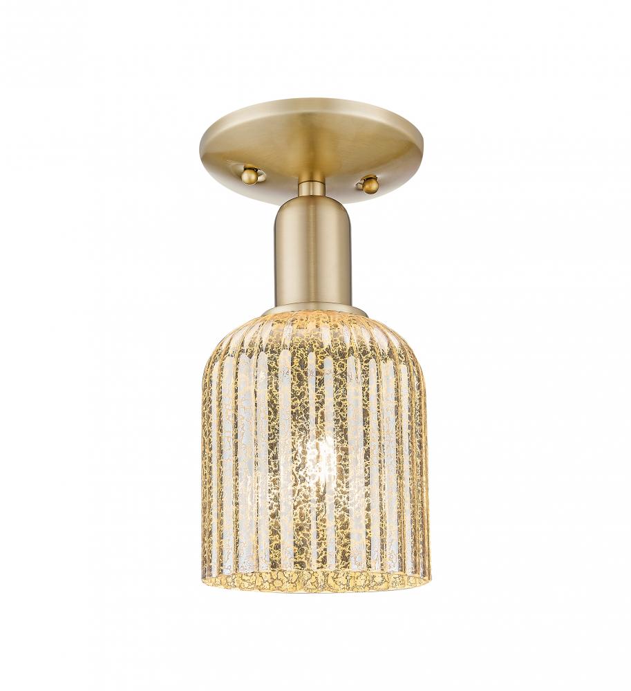 Bridal Veil - 1 Light - 6 inch - Champagne Bronze - Semi-Flush Mount