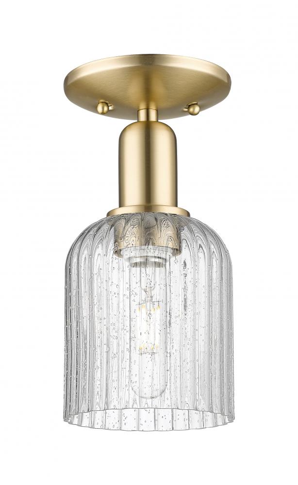 Bridal Veil - 1 Light - 6 inch - Champagne Bronze - Semi-Flush Mount