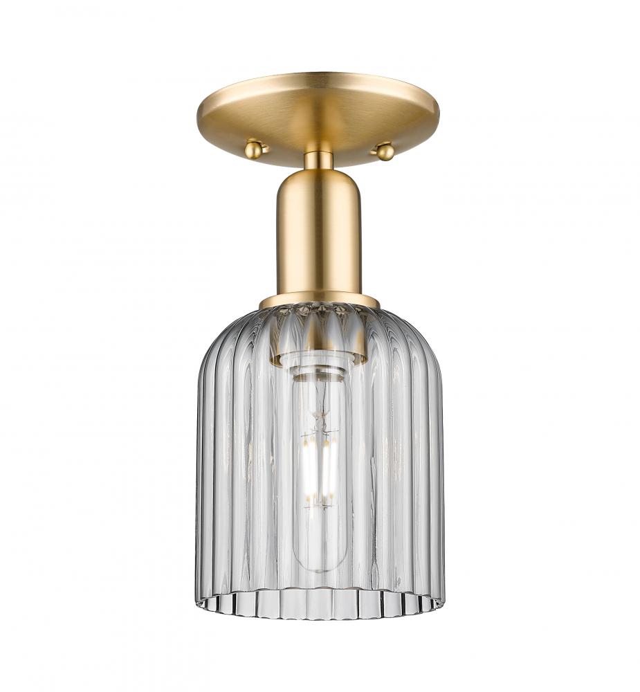 Bridal Veil - 1 Light - 6 inch - Champagne Bronze - Semi-Flush Mount