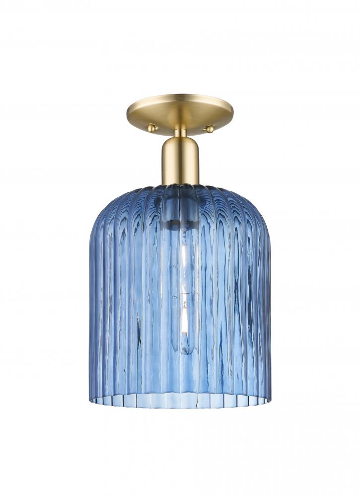 Bridal Veil - 1 Light - 8 inch - Champagne Bronze - Semi-Flush Mount