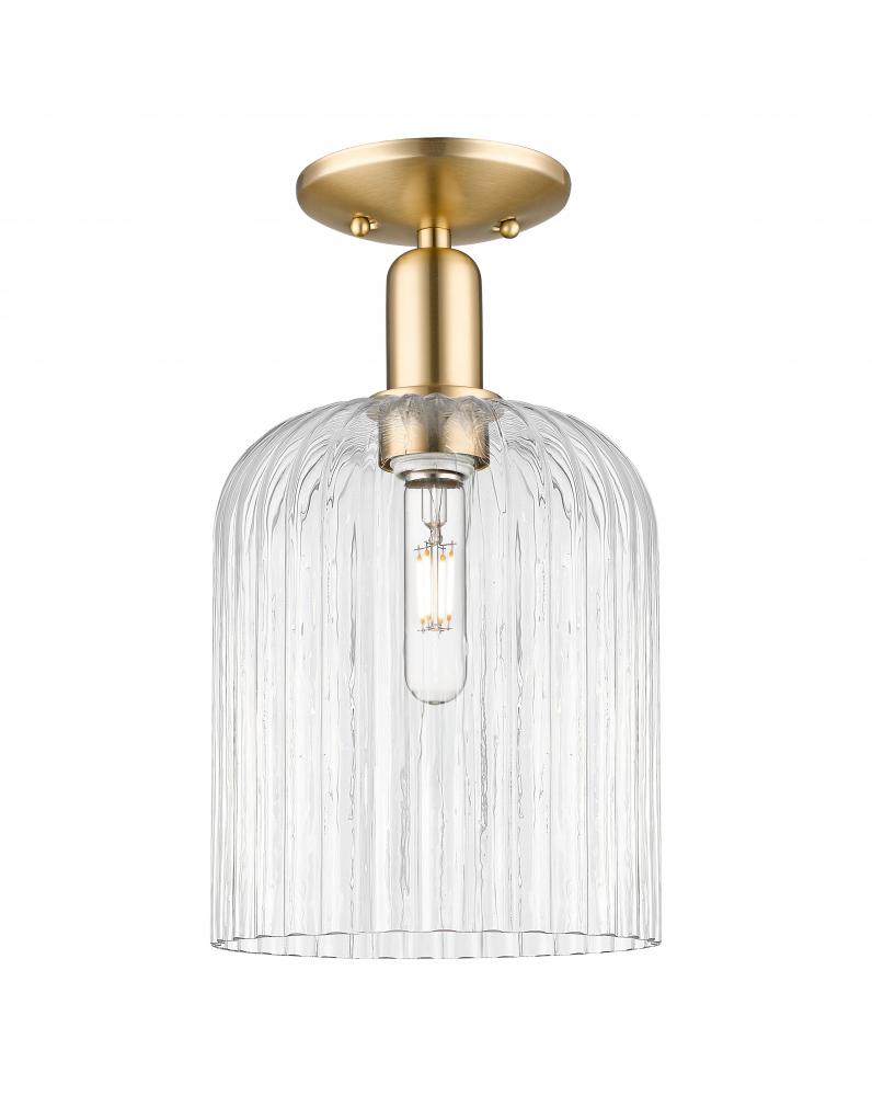 Bridal Veil - 1 Light - 8 inch - Champagne Bronze - Semi-Flush Mount