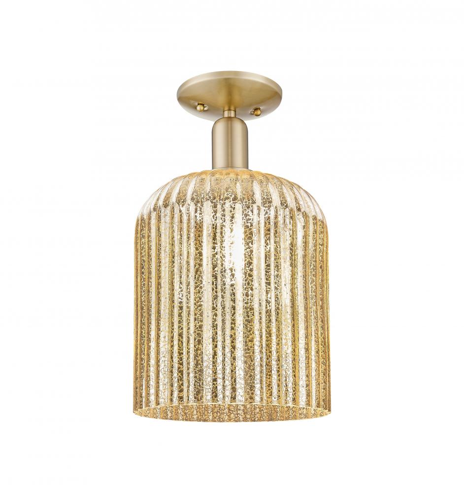 Bridal Veil - 1 Light - 8 inch - Champagne Bronze - Semi-Flush Mount