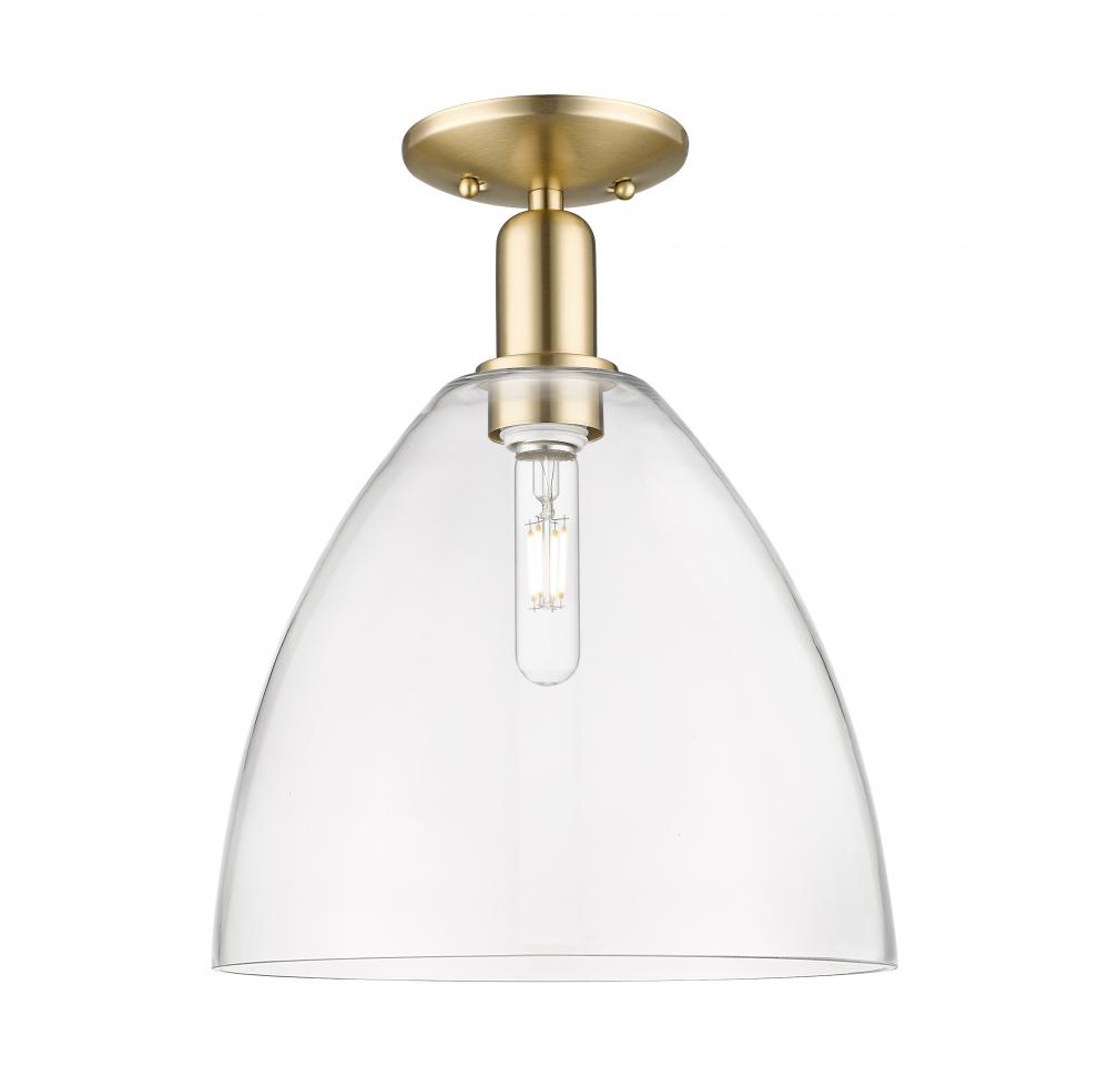 Bristol - 1 Light - 12 inch - Champagne Bronze - Semi-Flush Mount