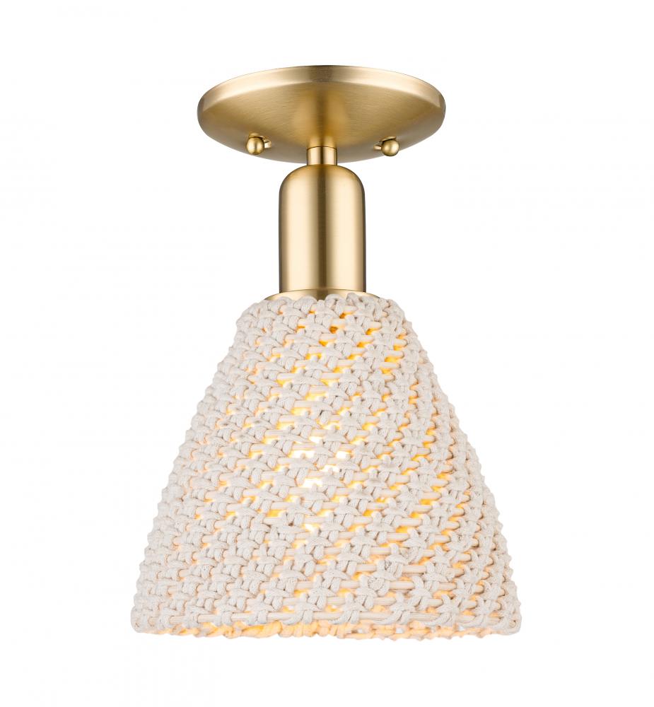 Bristol Natural - 1 Light - 6 inch - Champagne Bronze - Semi-Flush Mount