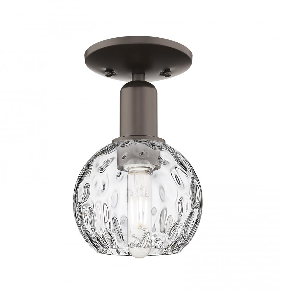 Athens Water Glass - 1 Light - 6 inch - Oil Rubbed Bronze - Semi-Flush Mount