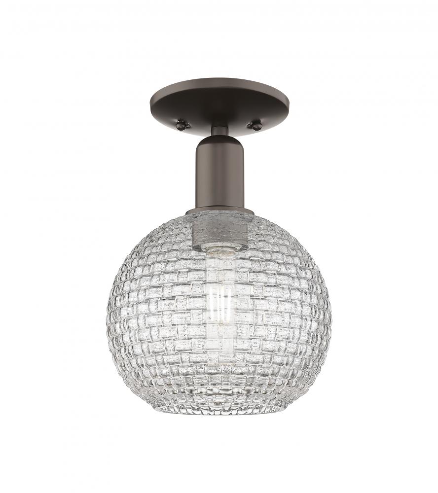 Athens - 1 Light - 8 inch - Oil Rubbed Bronze - Semi-Flush Mount