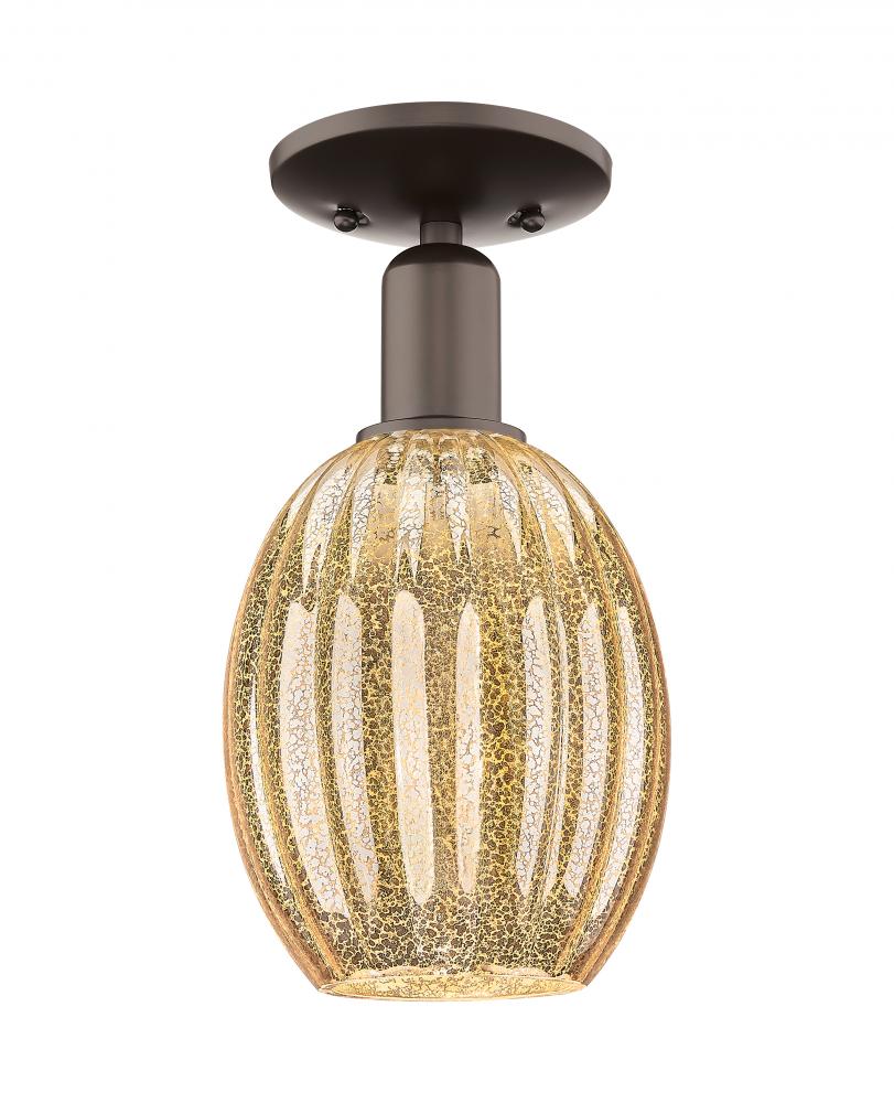 Preston Bulb - 1 Light - 6 inch - Oil Rubbed Bronze - Semi-Flush Mount