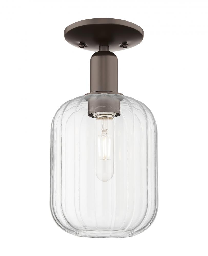 Preston Cylinder - 1 Light - 6 inch - Oil Rubbed Bronze - Semi-Flush Mount