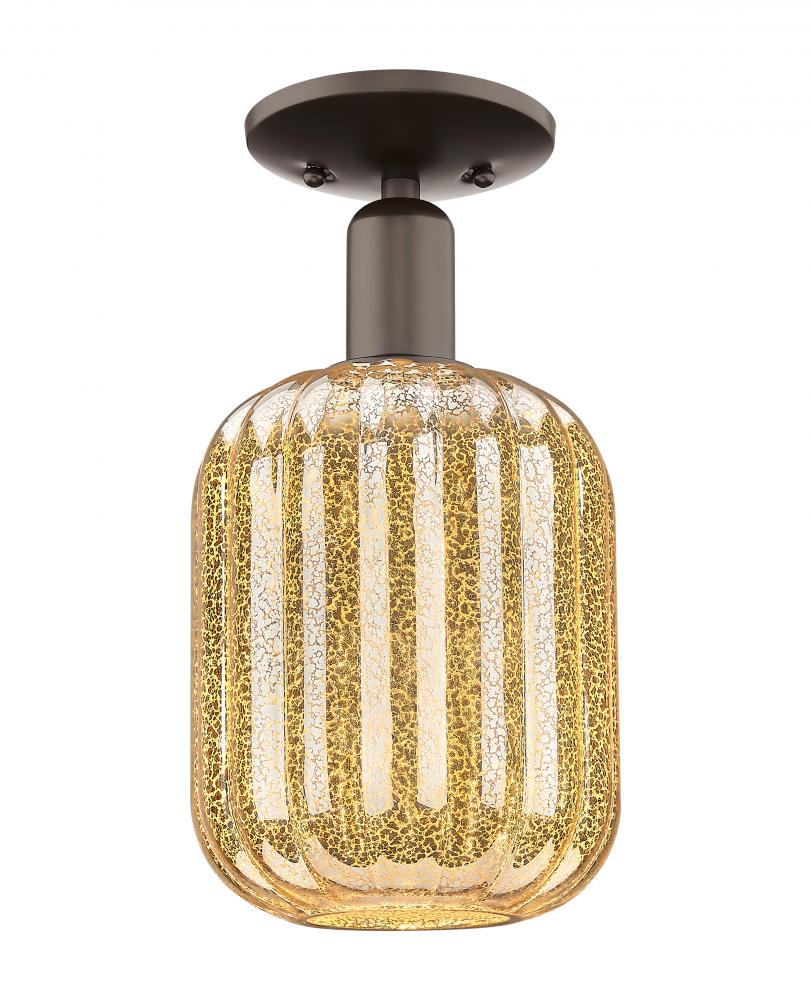 Preston Cylinder - 1 Light - 6 inch - Oil Rubbed Bronze - Semi-Flush Mount