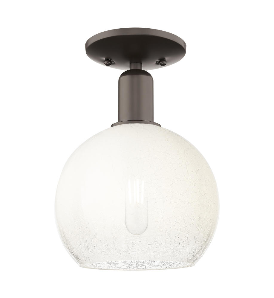 Brookhaven Globe - 1 Light - 6 inch - Oil Rubbed Bronze - Semi-Flush Mount