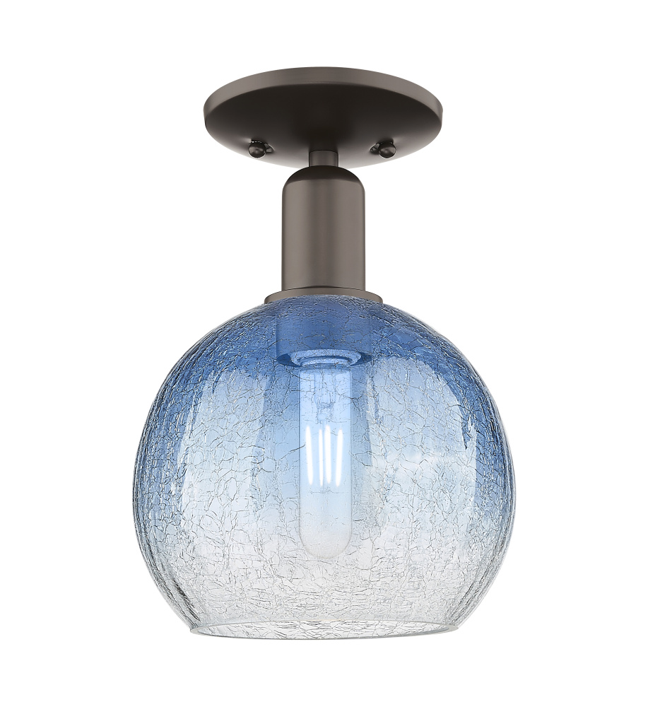 Brookhaven Globe - 1 Light - 6 inch - Oil Rubbed Bronze - Semi-Flush Mount