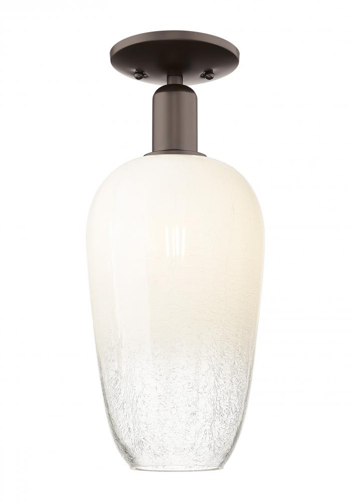 Brookhaven Flute - 1 Light - 6 inch - Oil Rubbed Bronze - Semi-Flush Mount