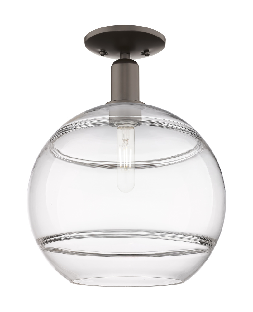 Rochester - 1 Light - 12 inch - Oil Rubbed Bronze - Semi-Flush Mount