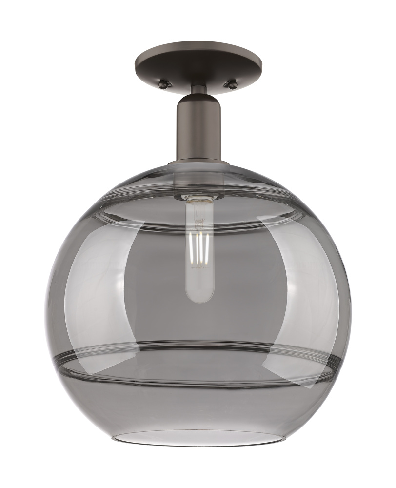 Rochester - 1 Light - 12 inch - Oil Rubbed Bronze - Semi-Flush Mount