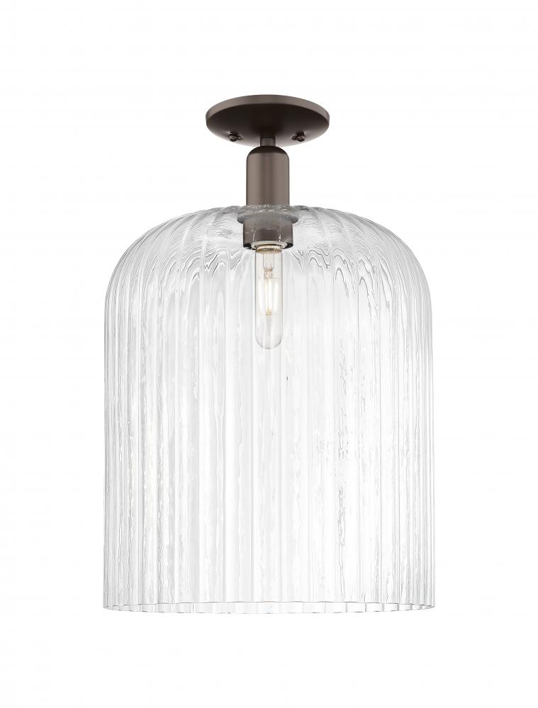 Bridal Veil - 1 Light - 12 inch - Oil Rubbed Bronze - Semi-Flush Mount