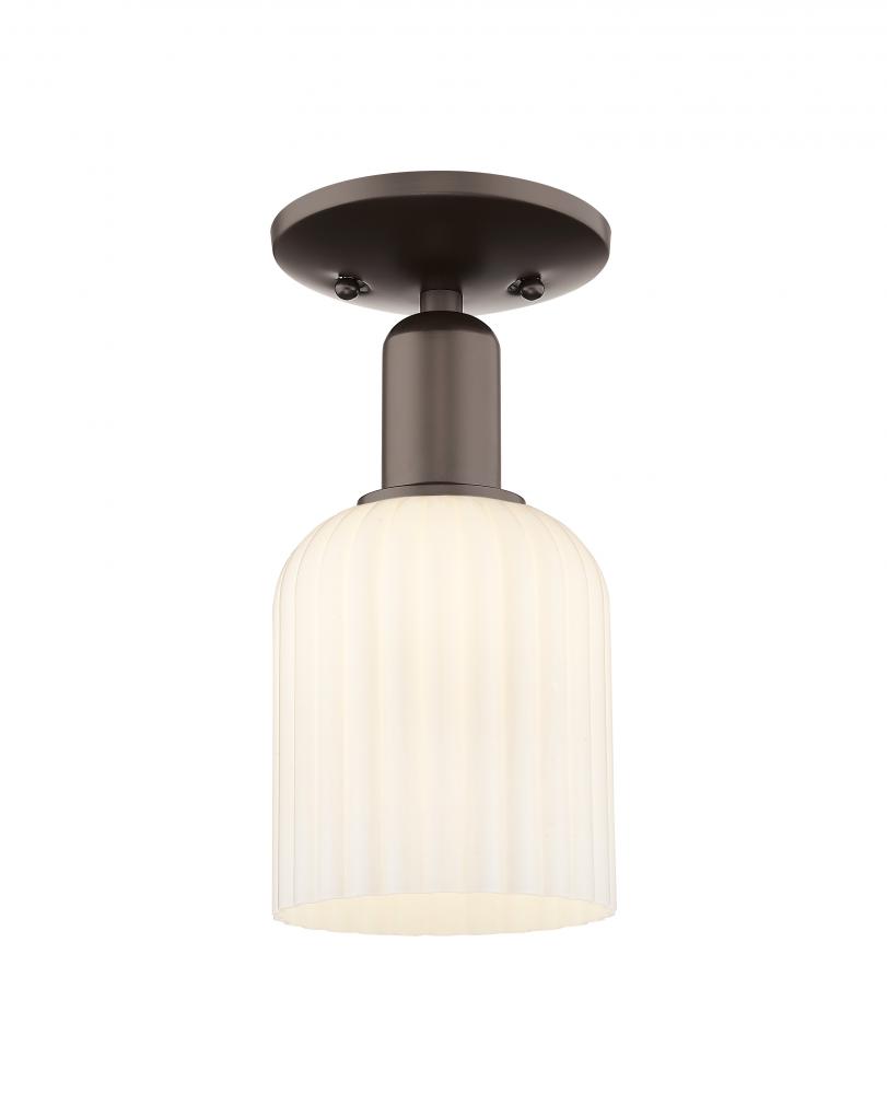Bridal Veil - 1 Light - 6 inch - Oil Rubbed Bronze - Semi-Flush Mount