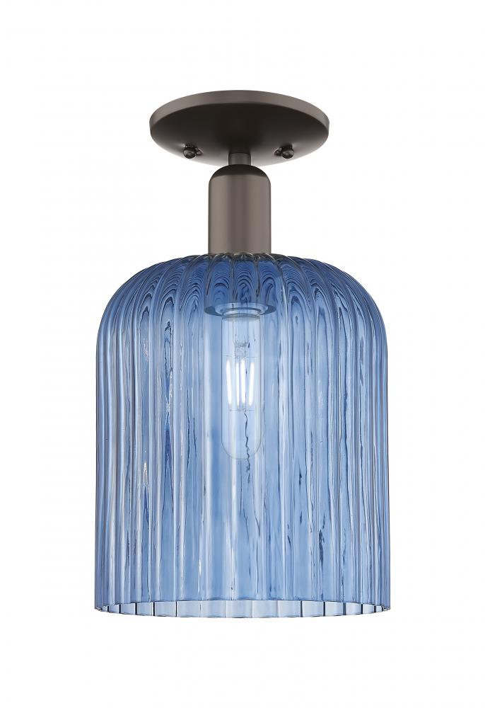 Bridal Veil - 1 Light - 8 inch - Oil Rubbed Bronze - Semi-Flush Mount