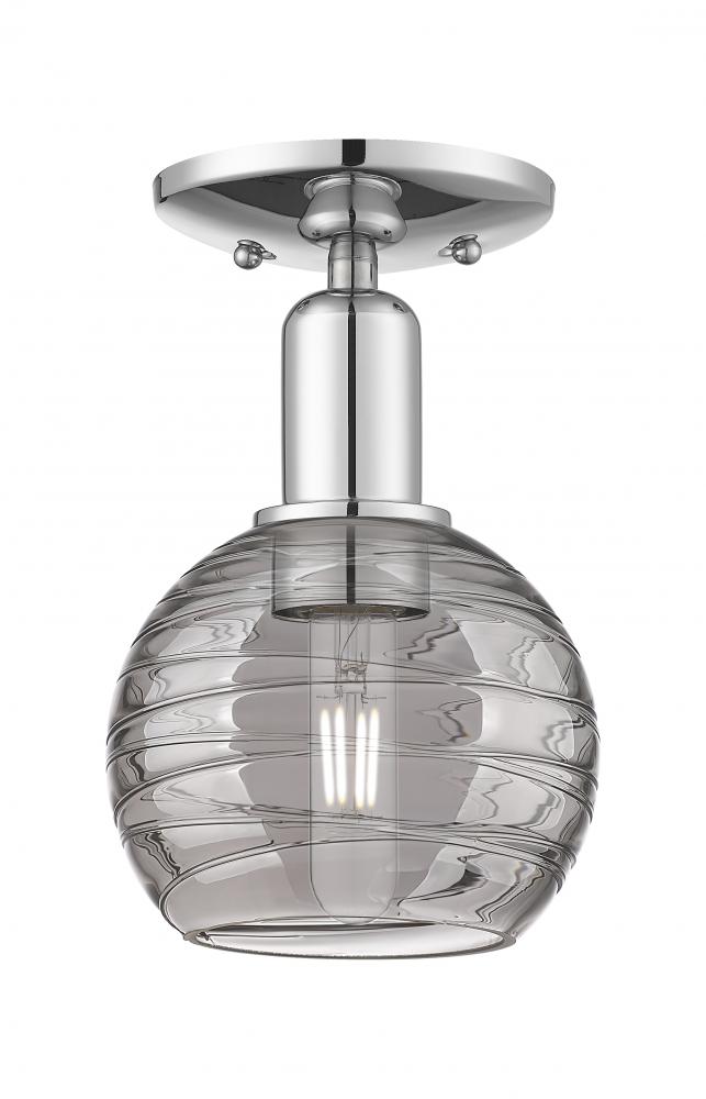 Athens Deco Swirl - 1 Light - 6 inch - Polished Chrome - Semi-Flush Mount