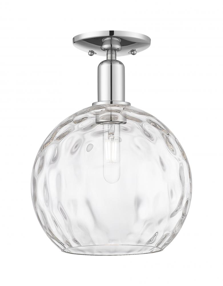 Athens Water Glass - 1 Light - 10 inch - Polished Chrome - Semi-Flush Mount