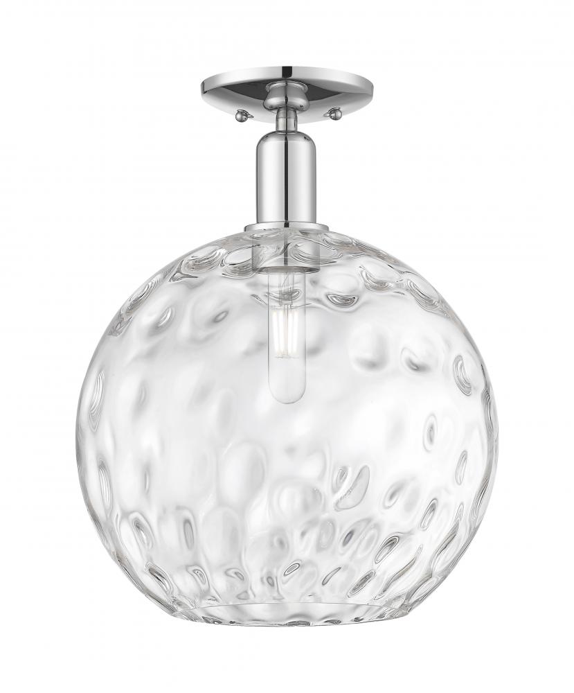 Athens Water Glass - 1 Light - 12 inch - Polished Chrome - Semi-Flush Mount