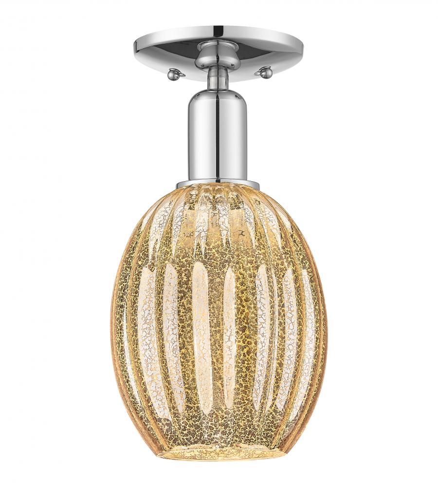 Preston Bulb - 1 Light - 6 inch - Polished Chrome - Semi-Flush Mount