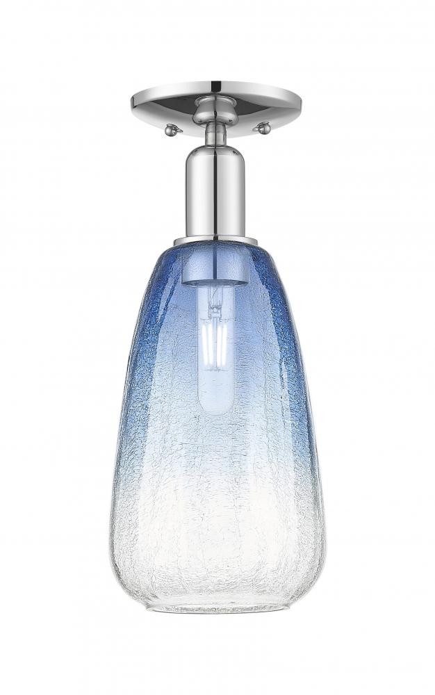 Brookhaven Almond - 1 Light - 6 inch - Polished Chrome - Semi-Flush Mount