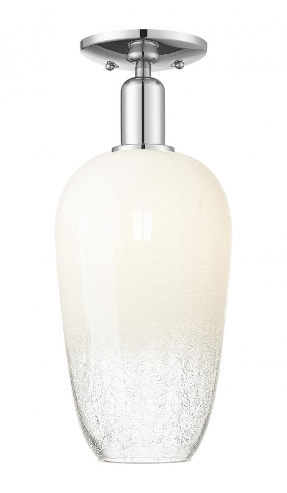 Brookhaven Flute - 1 Light - 6 inch - Polished Chrome - Semi-Flush Mount