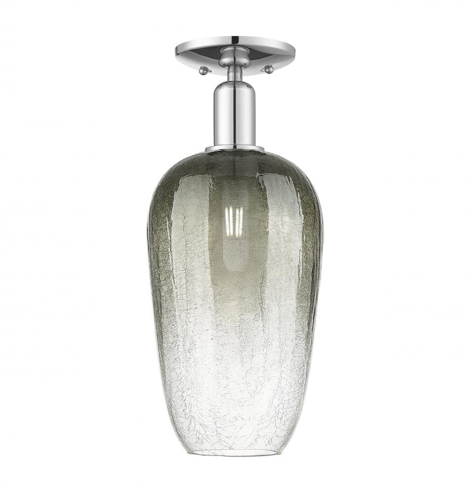 Brookhaven Flute - 1 Light - 6 inch - Polished Chrome - Semi-Flush Mount