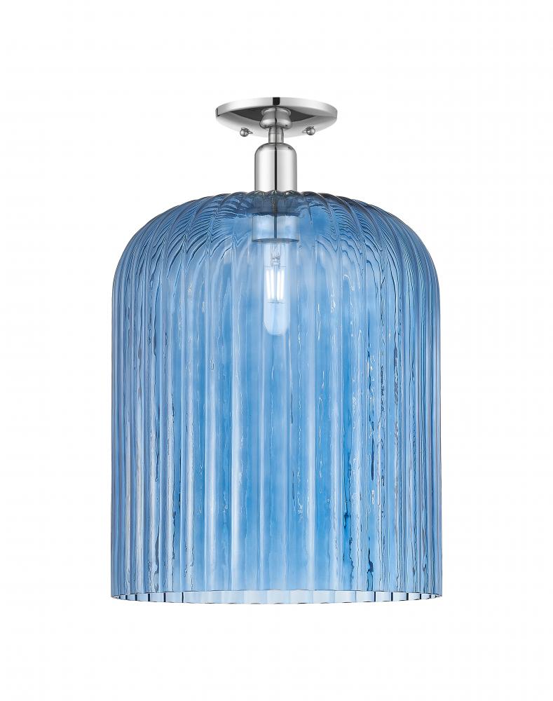 Bridal Veil - 1 Light - 12 inch - Polished Chrome - Semi-Flush Mount