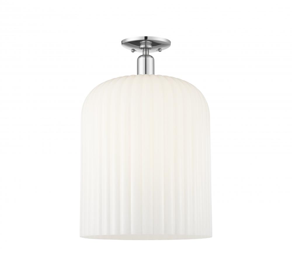 Bridal Veil - 1 Light - 12 inch - Polished Chrome - Semi-Flush Mount