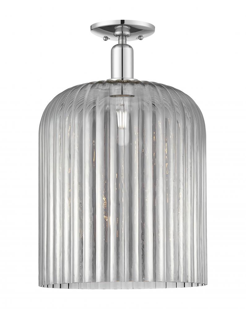 Bridal Veil - 1 Light - 12 inch - Polished Chrome - Semi-Flush Mount