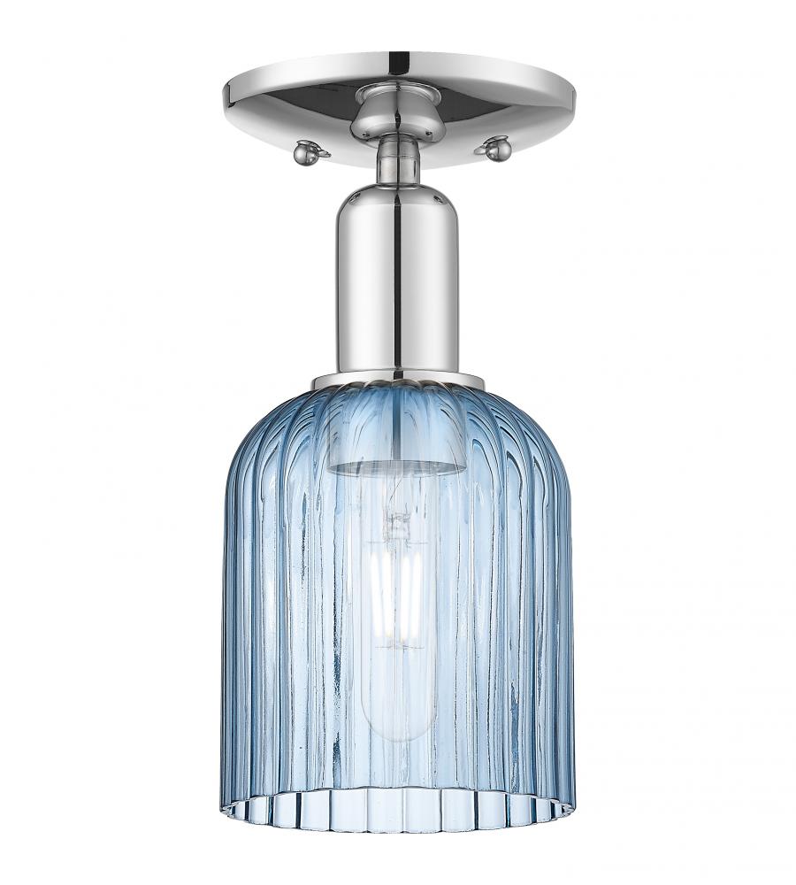 Bridal Veil - 1 Light - 6 inch - Polished Chrome - Semi-Flush Mount