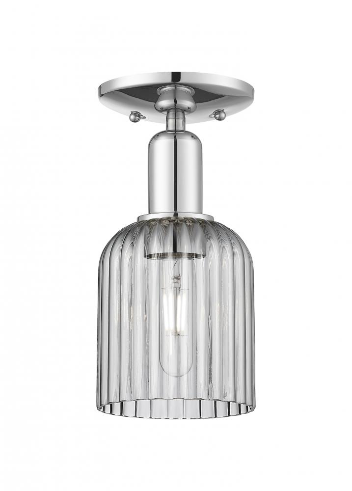 Bridal Veil - 1 Light - 6 inch - Polished Chrome - Semi-Flush Mount