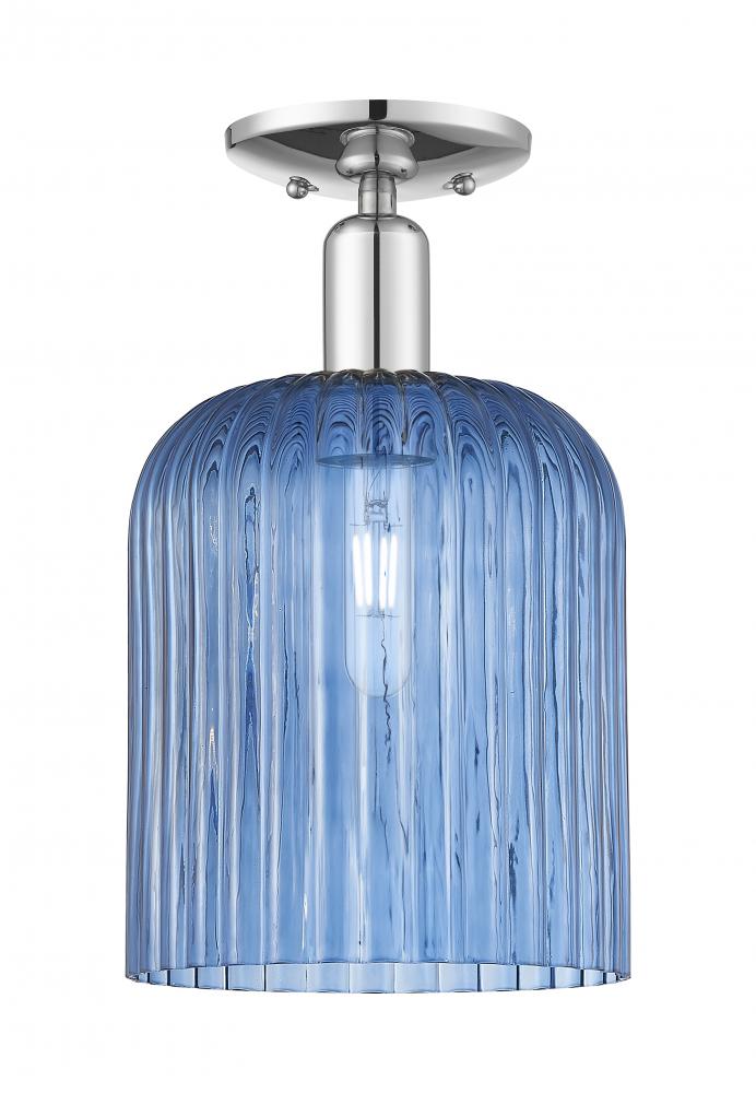 Bridal Veil - 1 Light - 8 inch - Polished Chrome - Semi-Flush Mount