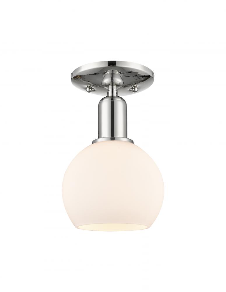 Athens - 1 Light - 6 inch - Polished Nickel - Semi-Flush Mount