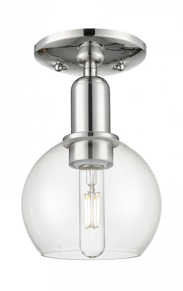 Athens - 1 Light - 6 inch - Polished Nickel - Semi-Flush Mount