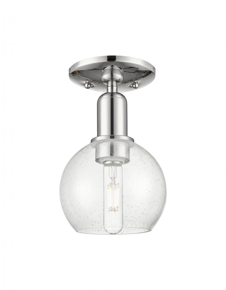 Athens - 1 Light - 6 inch - Polished Nickel - Semi-Flush Mount