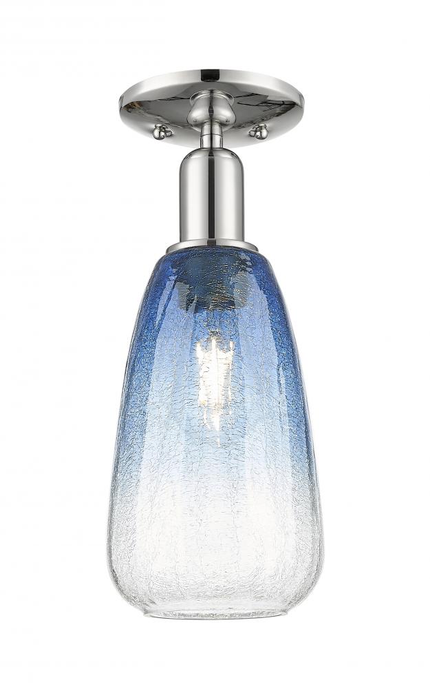 Brookhaven Almond - 1 Light - 6 inch - Polished Nickel - Semi-Flush Mount