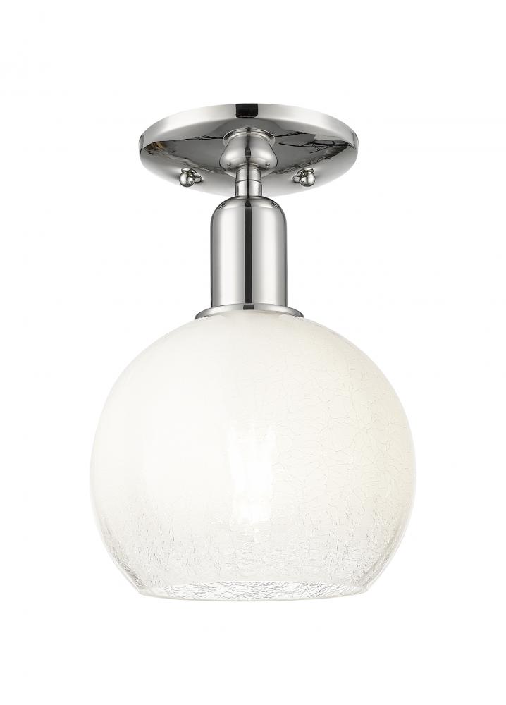 Brookhaven Globe - 1 Light - 6 inch - Polished Nickel - Semi-Flush Mount