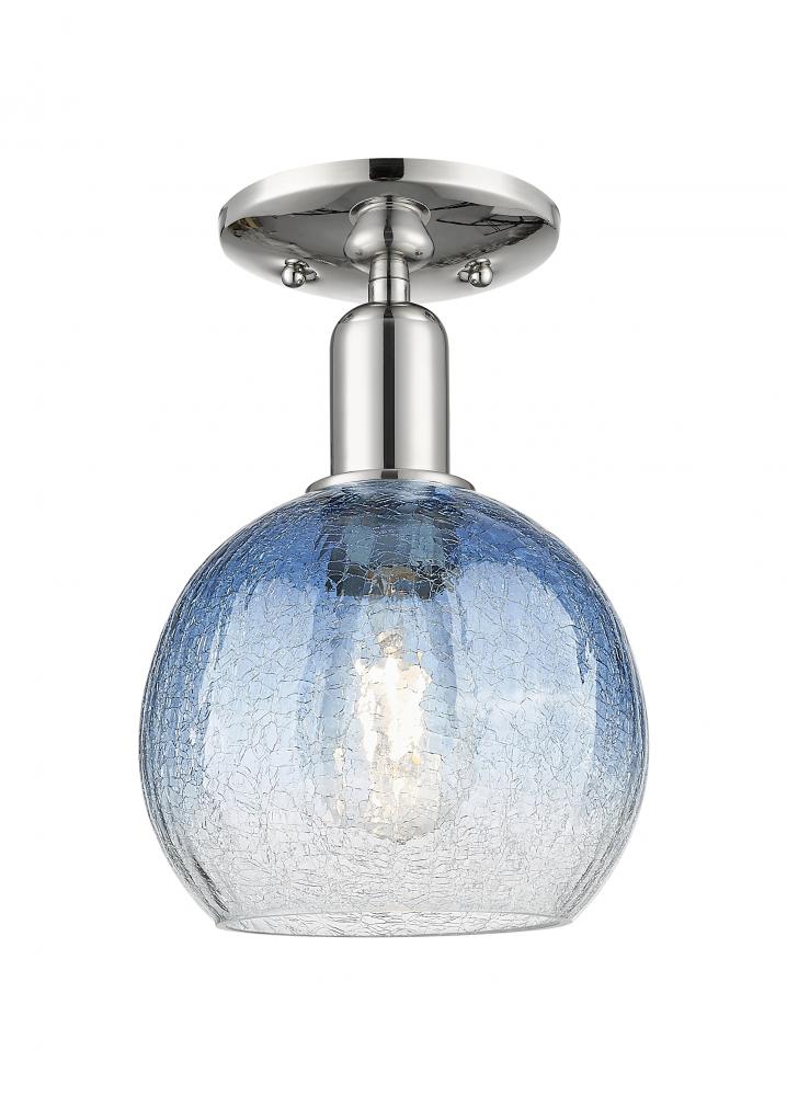 Brookhaven Globe - 1 Light - 6 inch - Polished Nickel - Semi-Flush Mount