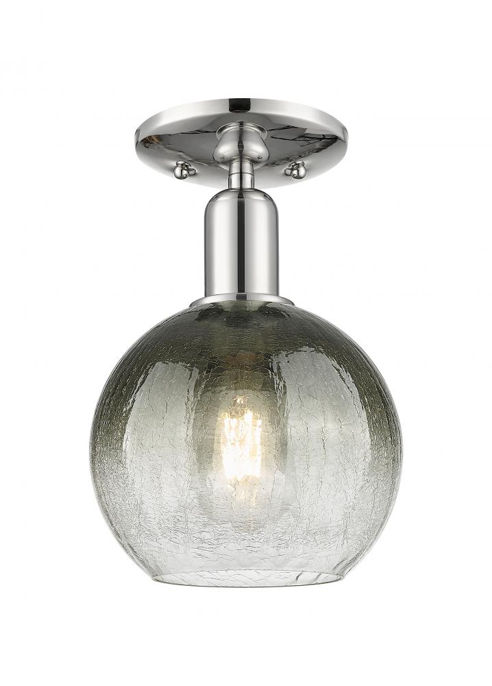 Brookhaven Globe - 1 Light - 6 inch - Polished Nickel - Semi-Flush Mount