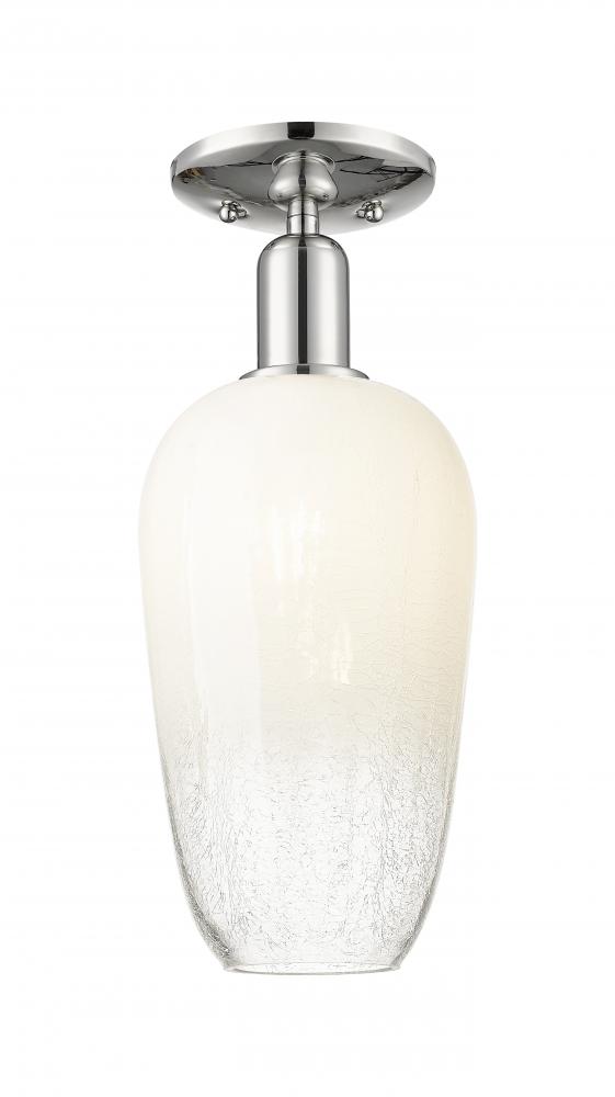 Brookhaven Flute - 1 Light - 6 inch - Polished Nickel - Semi-Flush Mount