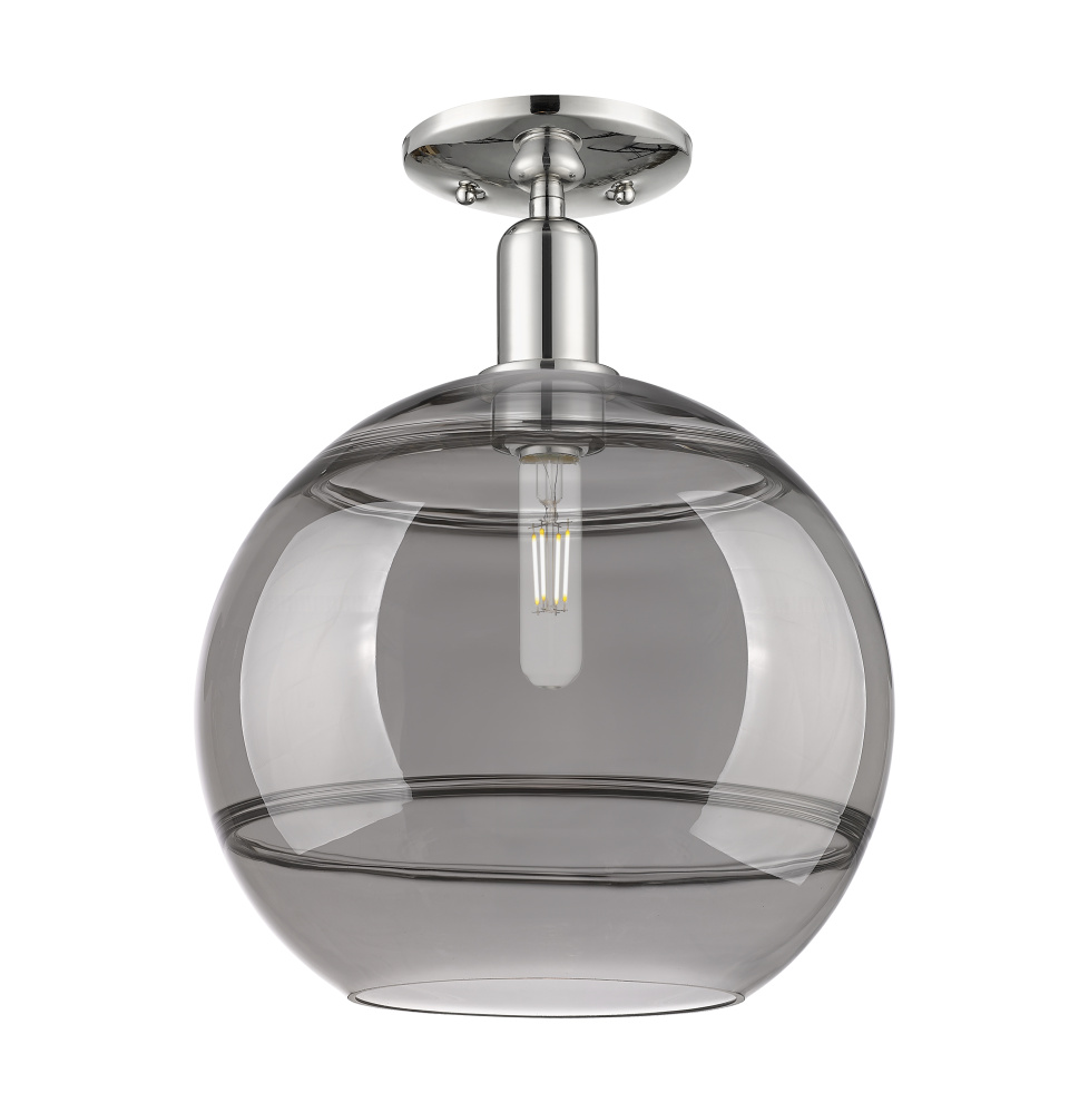 Rochester - 1 Light - 12 inch - Polished Nickel - Semi-Flush Mount