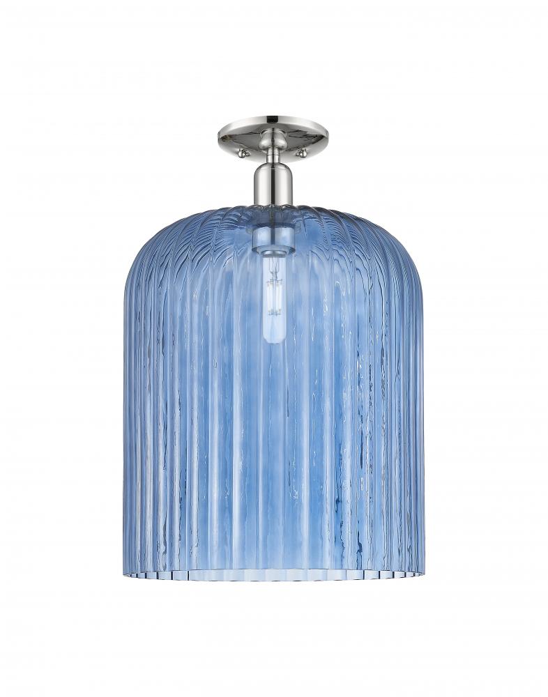 Bridal Veil - 1 Light - 12 inch - Polished Nickel - Semi-Flush Mount