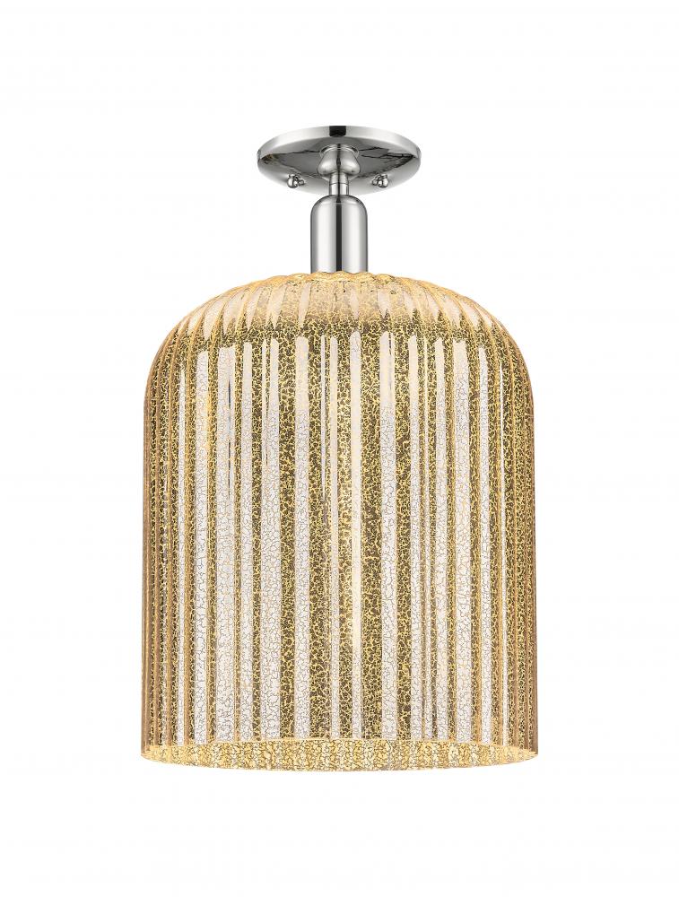 Bridal Veil - 1 Light - 12 inch - Polished Nickel - Semi-Flush Mount