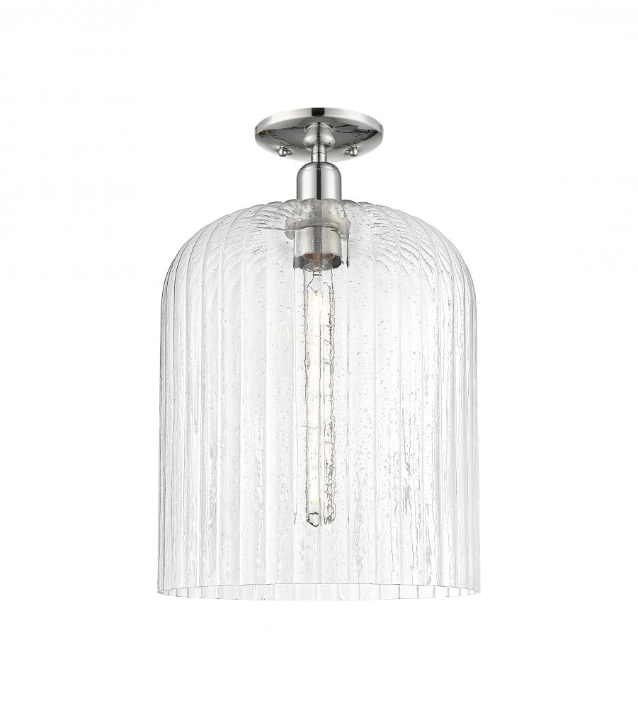 Bridal Veil - 1 Light - 12 inch - Polished Nickel - Semi-Flush Mount
