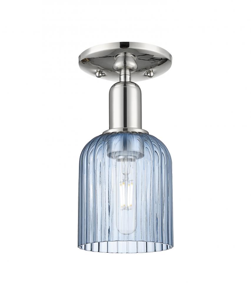 Bridal Veil - 1 Light - 6 inch - Polished Nickel - Semi-Flush Mount