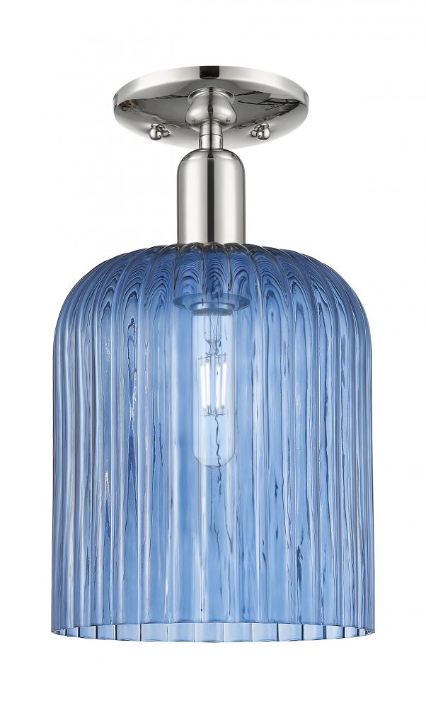 Bridal Veil - 1 Light - 8 inch - Polished Nickel - Semi-Flush Mount