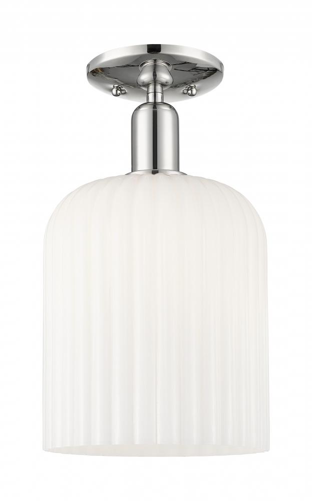 Bridal Veil - 1 Light - 8 inch - Polished Nickel - Semi-Flush Mount